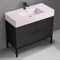Modern Black Bathroom Vanity, 40